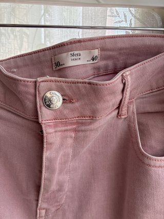 Pantalones vaqueros Mango rosas talla M