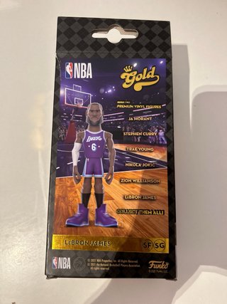 Figura Vinilo Lebron James Gold NBA