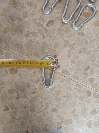 Mosquetones de acero nuevos (10 unidades)