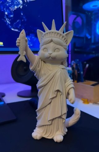 Statua Gatto statua della Libertà Pesce