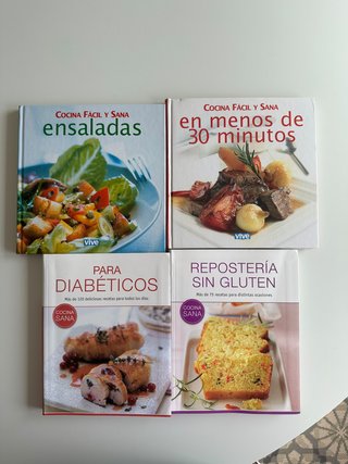 Lote 8 libros de recetas de cocina