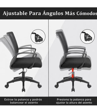 Silla de oficina ergonómica con ruedas