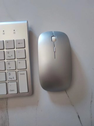 Tastiera e Mouse Wireless Moojay KM50 Argento ITA
