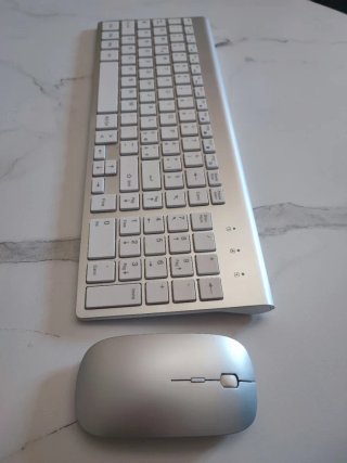 Tastiera e Mouse Wireless Moojay KM50 Argento ITA