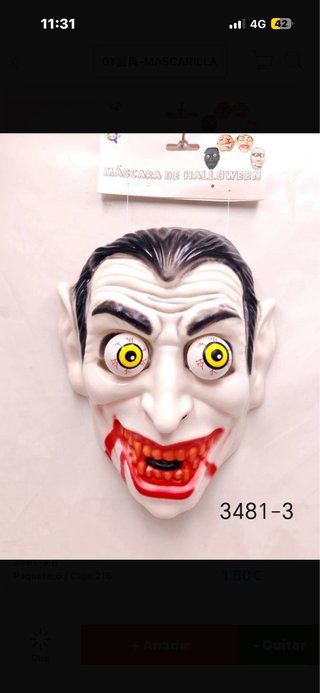 Máscara Halloween Grito - Todo tipi