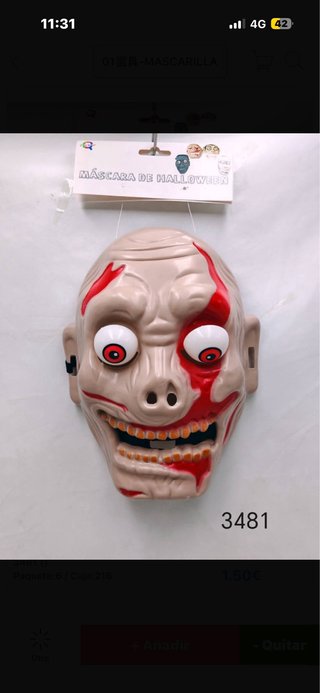 Máscara Halloween Grito - Todo tipi