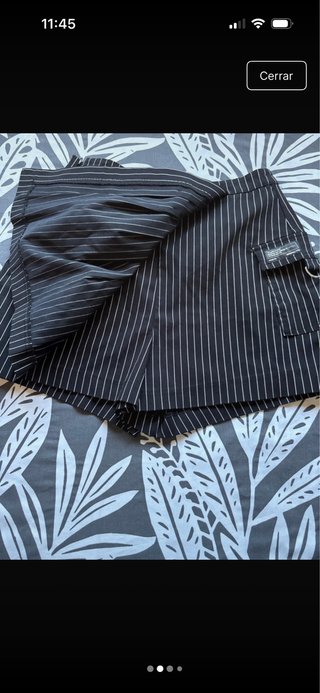 Falda pantalón rayas blancas y negras