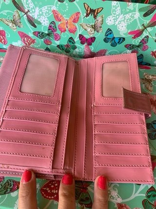 Cartera rosa billetera y monedero