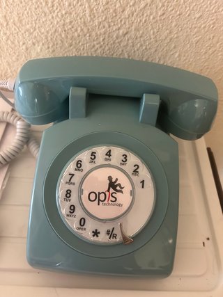 Teléfono Fijo Disco Vintage Opis Azul