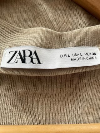 Chaqueta punto Zara beige Talla L