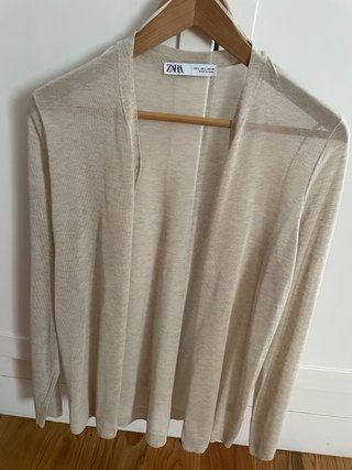 Chaqueta punto Zara beige Talla L