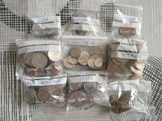 Monedas Extranjeras al peso. 4,2 KG