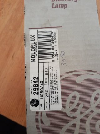 Bombilla Vapor Mercurio GE 250W E40
