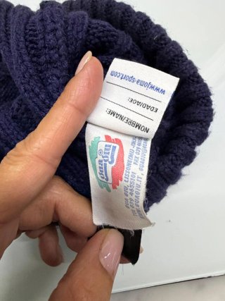 Berretto Sampdoria Blu Pompon Logo