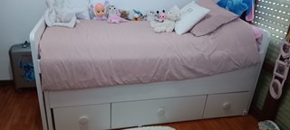 Cama nido blanca con cajones. Recogida en persona.