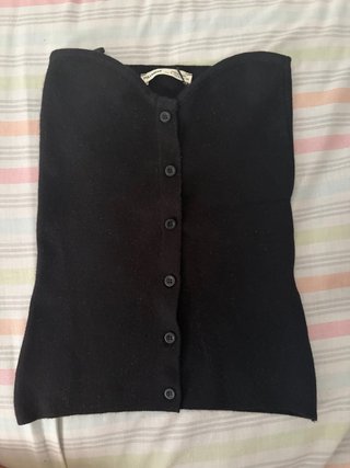 Top palabra de honor negro Pull&Bear