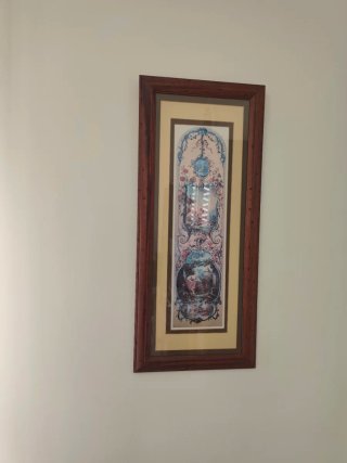 Cuadro decorativo madera y cristal