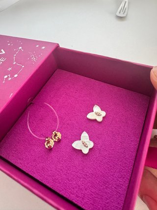Pendientes mariposa oro y diamante