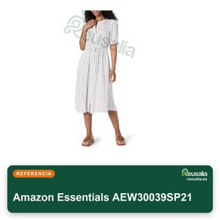 Amazon Essentials vestido midi mujer bolsillos talla L