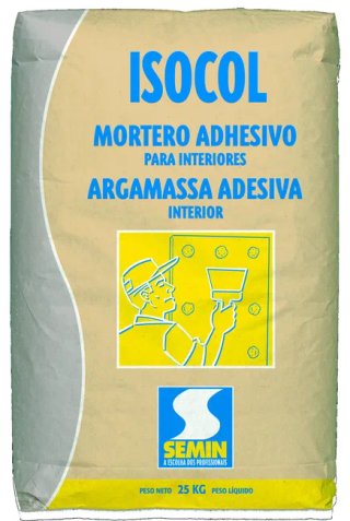 8 sacos Isocol Mortero Adhesivo 25 kg
