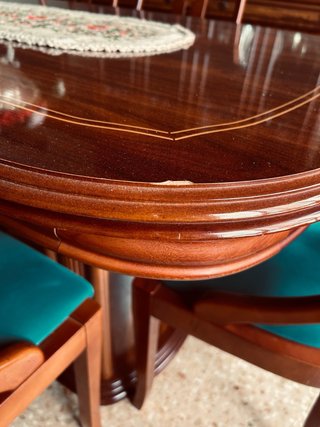 Mesa de comedor y 6 sillas madera