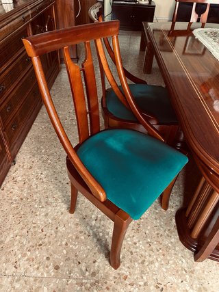 Mesa de comedor y 6 sillas madera