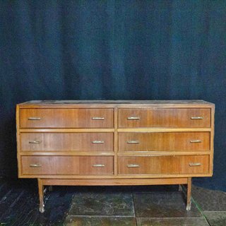 Comoda cassettiera Mid-Century in teak
