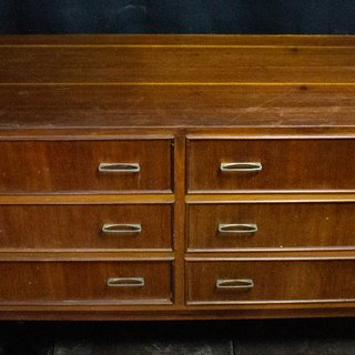 Comoda cassettiera Mid-Century in teak