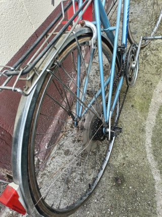 Bicicleta azul vintage