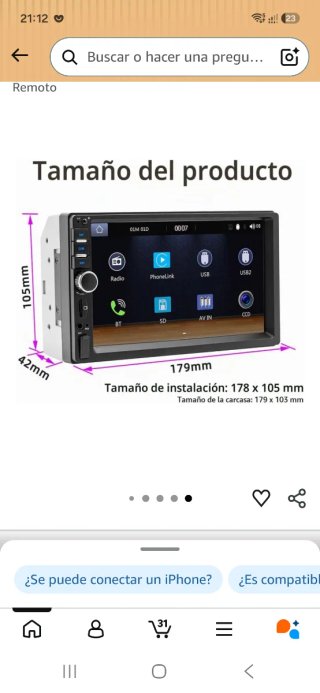 Pantalla 2DIN MODELO 7010B