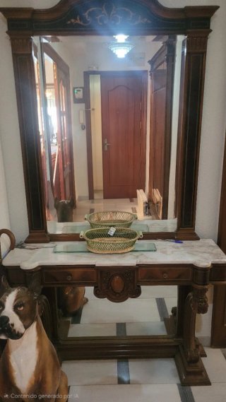 Mueble de entrada con espejo doble