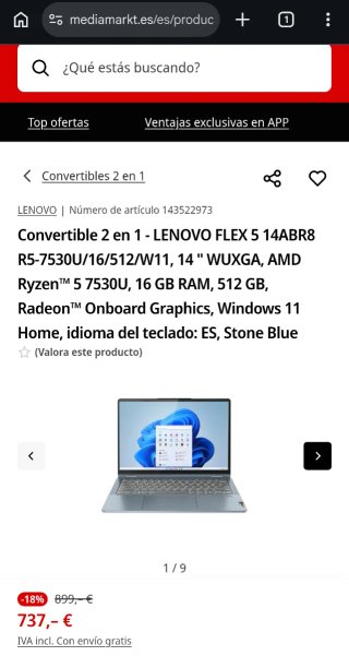 Lenovo IdeaPad Flex 5 Táctil Ryzen 5