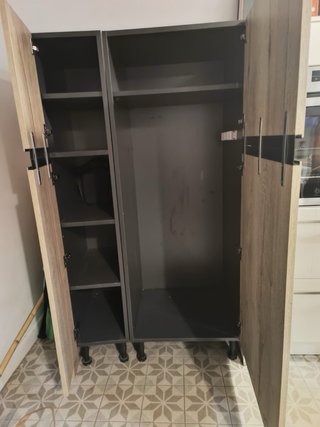 Dos armarios Almacenaje Cocina Madera y Metal