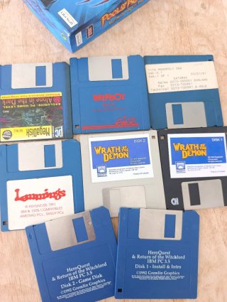 Lote diskette HeroQuest & Return Witchlord IBM Pc