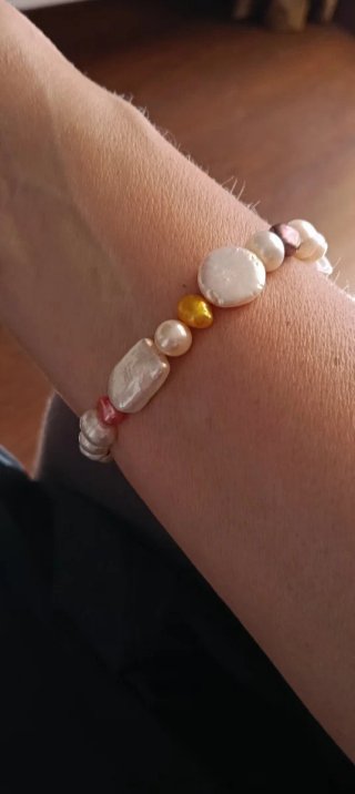Pulsera Perlas Naturales Barrocas Variadas