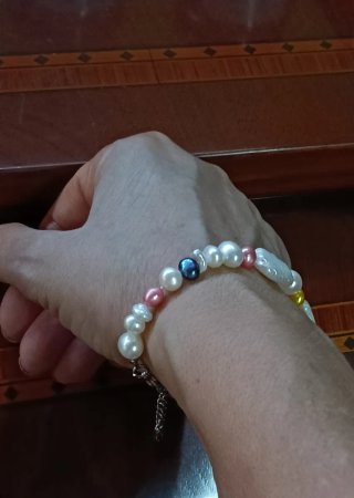 Pulsera Perlas Naturales Barrocas Variadas