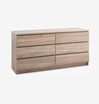 Cómoda de madera 6 cajones