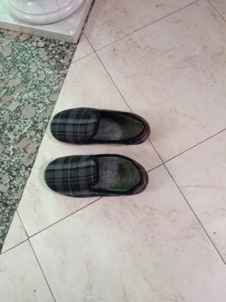 Zapatillas de casa hombre cuadros
