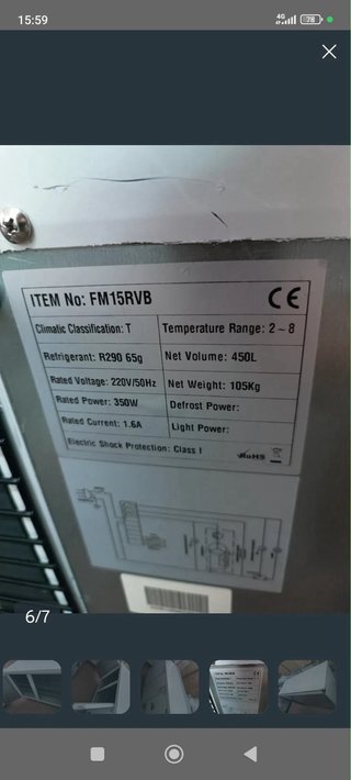Nevera mostrador refrigerada