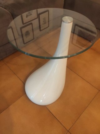 Mesa centro cristal diseño moderno