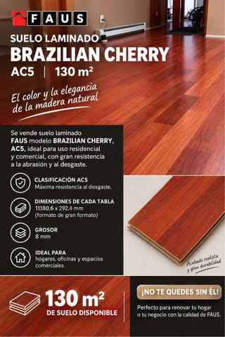 Suelo laminado FAUS Brazilian Cherry AC5