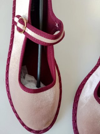 Bailarinas beige y rosa