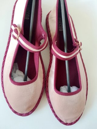 Bailarinas beige y rosa