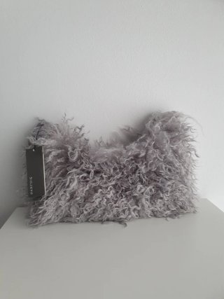 Bolso Parfois efecto pelo gris