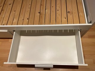 Cama nido blanca con cajones y cama inferior