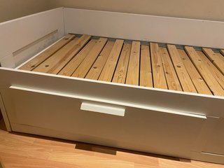Cama nido blanca con cajones y cama inferior