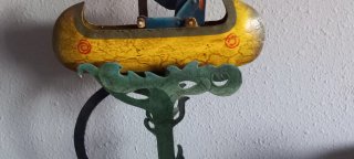 Figura Indio en Canoa Vintage