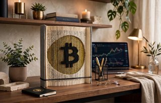 Libro Bitcoin BTC Plegado Arte Crypto Lujo