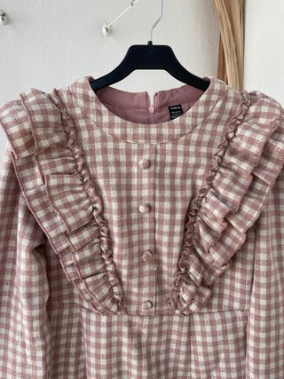 Vestido Vichy Rosa y Blanco SHEIN Talla L