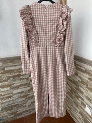 Vestido Vichy Rosa y Blanco SHEIN Talla L